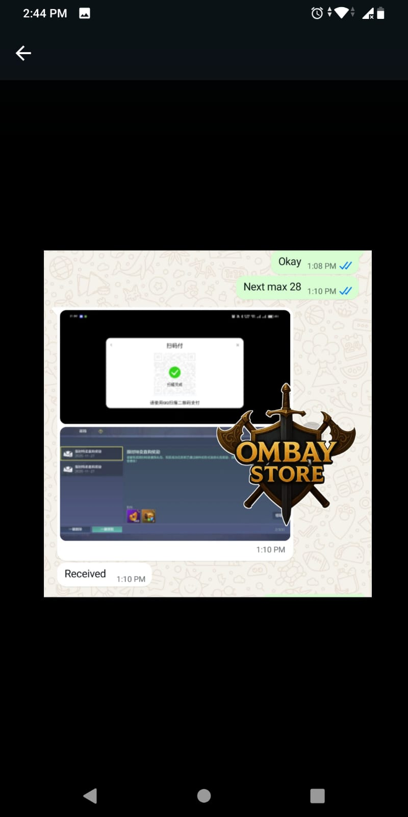 Ombay Store testimonial