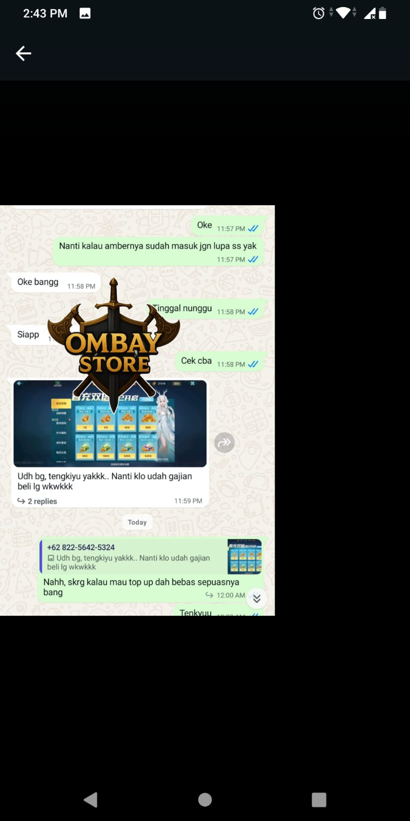 Ombay Store testimonial