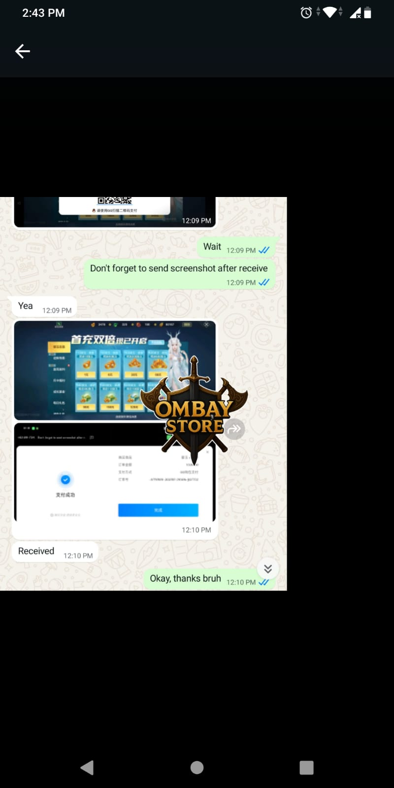 Ombay Store testimonial