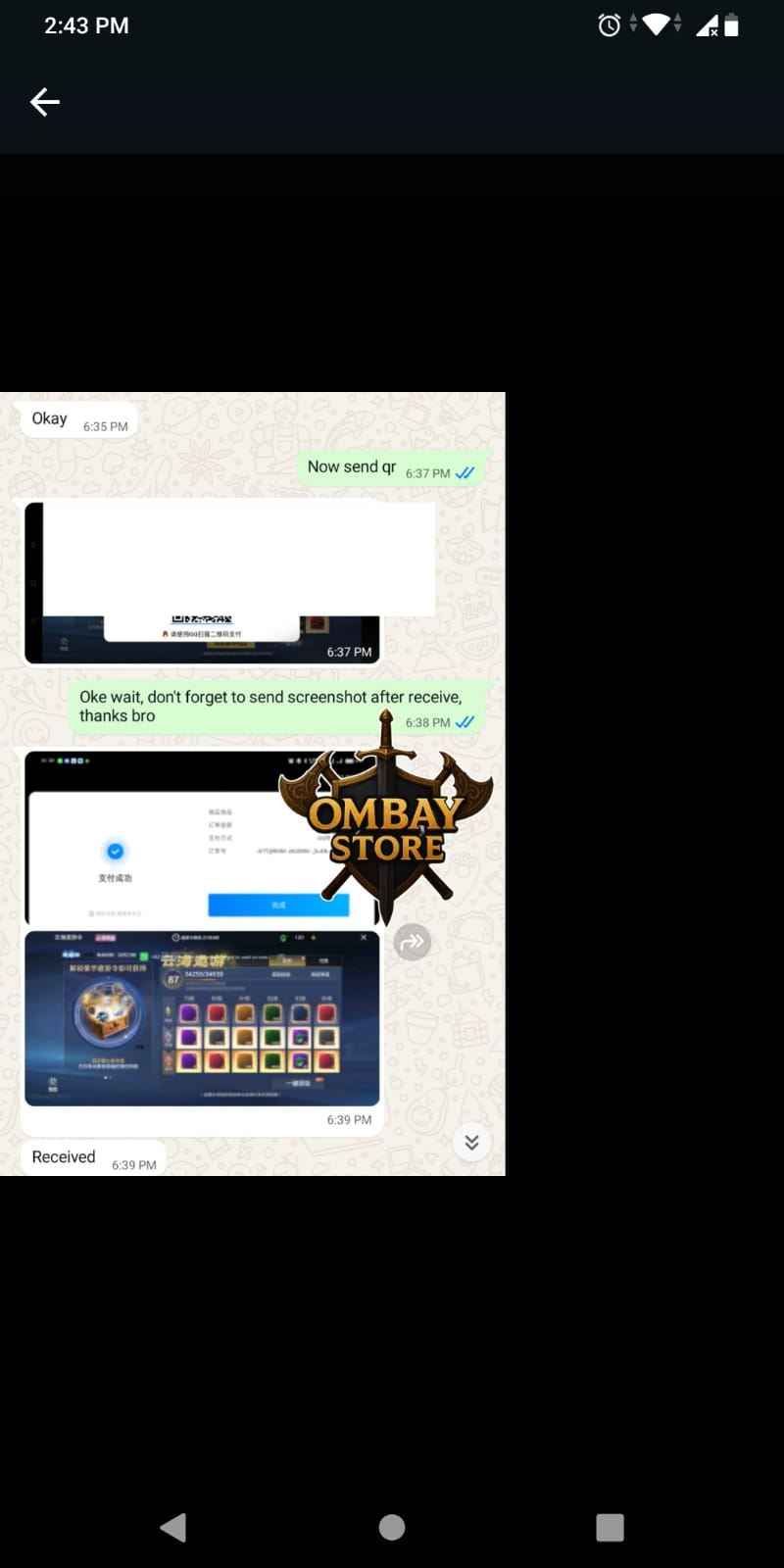 Ombay Store testimonial