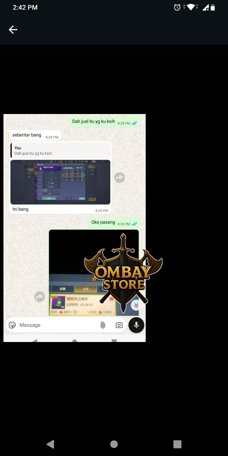 Ombay Store testimonial