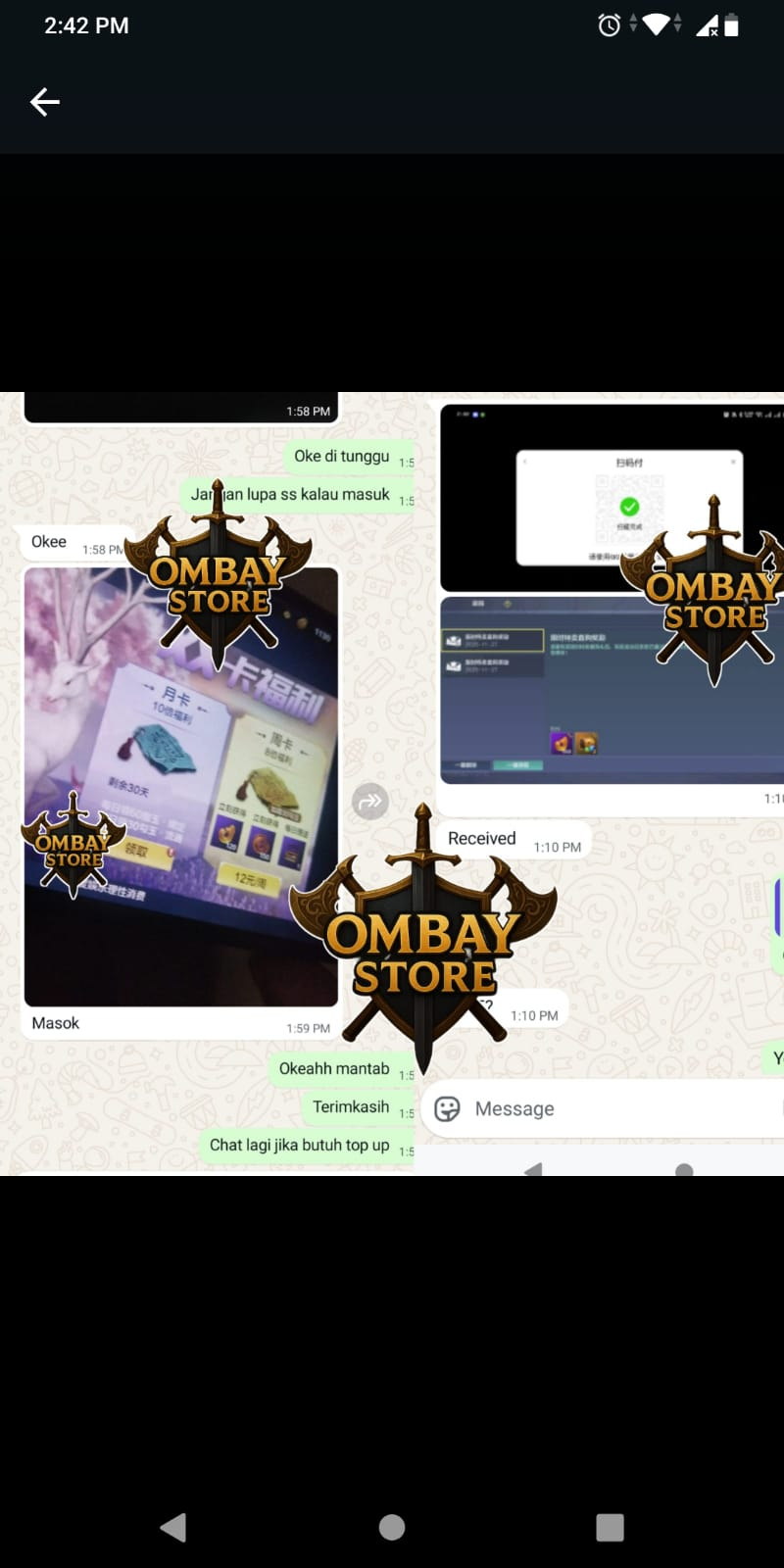 Ombay Store testimonial