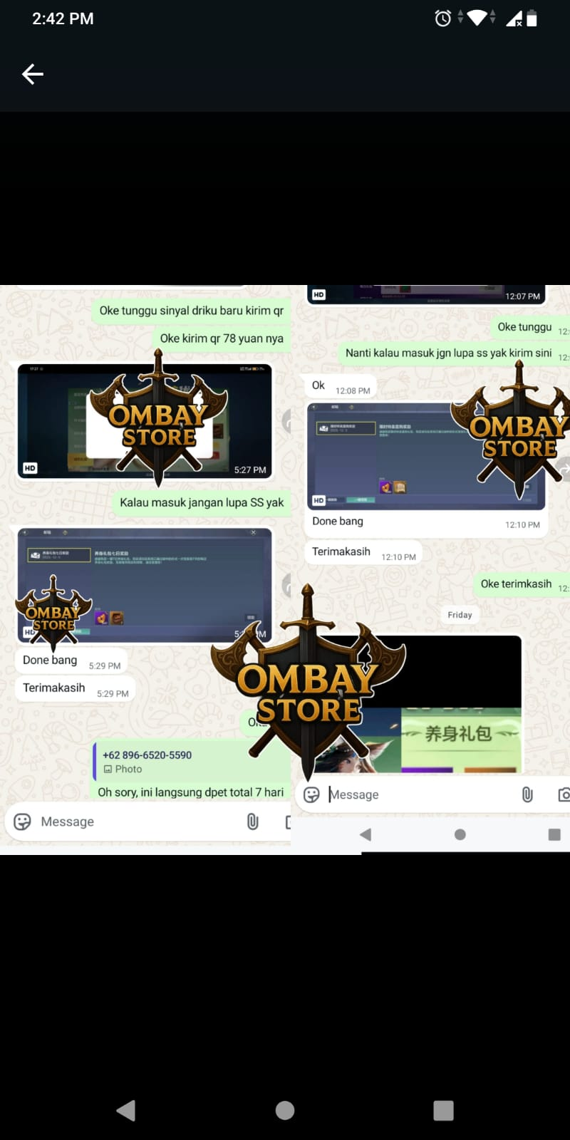 Ombay Store testimonial
