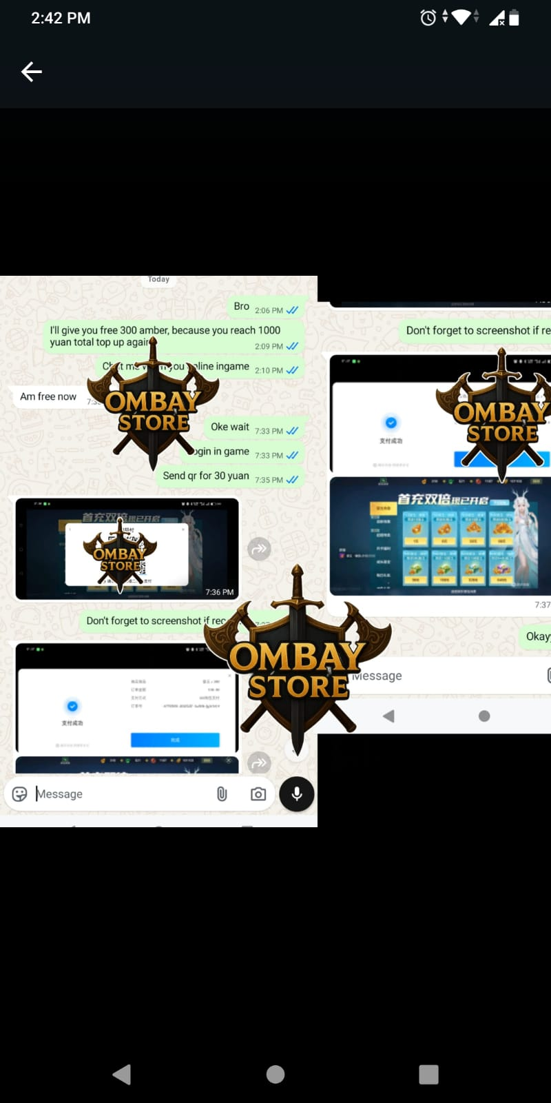 Ombay Store testimonial